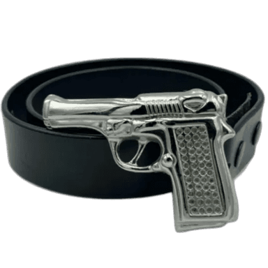 Gun-shaped belt buckle